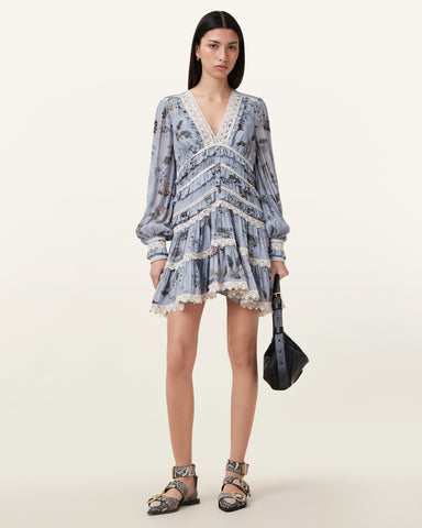 Zora Ruffled Woven Mini Dress