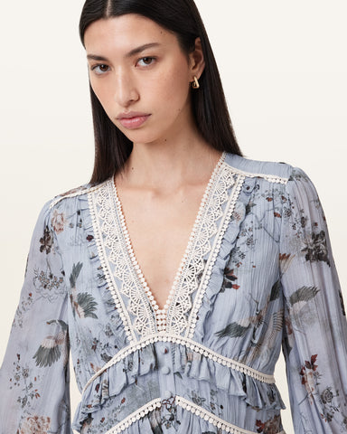 Zora Ruffled Woven Mini Dress