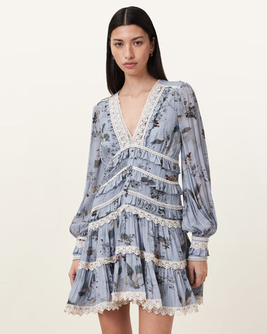 Zora Ruffled Woven Mini Dress