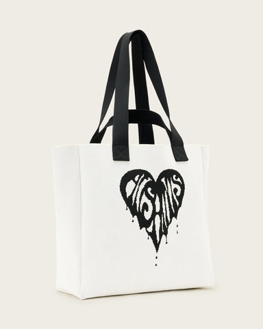 Izzy Heart Large Knitted Tote Bag