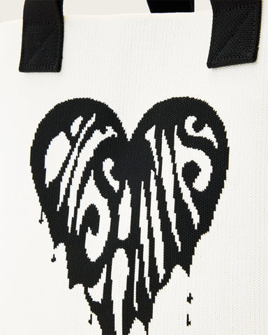 Izzy Heart Large Knitted Tote Bag