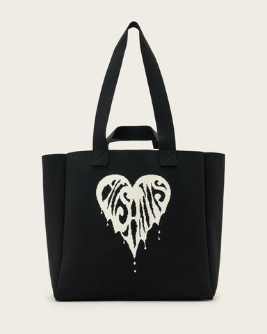 Izzy Heart Large Knitted Tote Bag