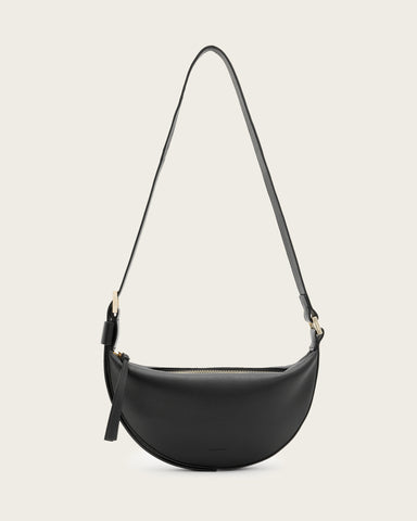 Half Moon Leather Crossbody Bag