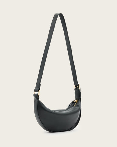 Half Moon Leather Crossbody Bag