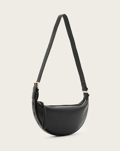Half Moon Leather Crossbody Bag