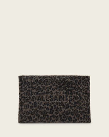 Izzy Leopard Clutch