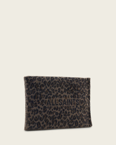 Izzy Leopard Clutch