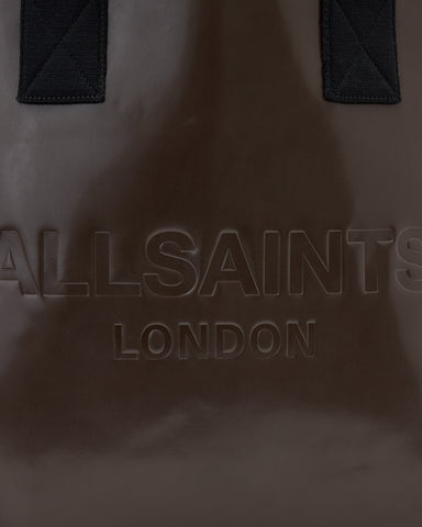 Izzy Embossed Logo Leather Tote Bag