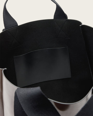 Izzy Embossed Logo Leather Tote Bag