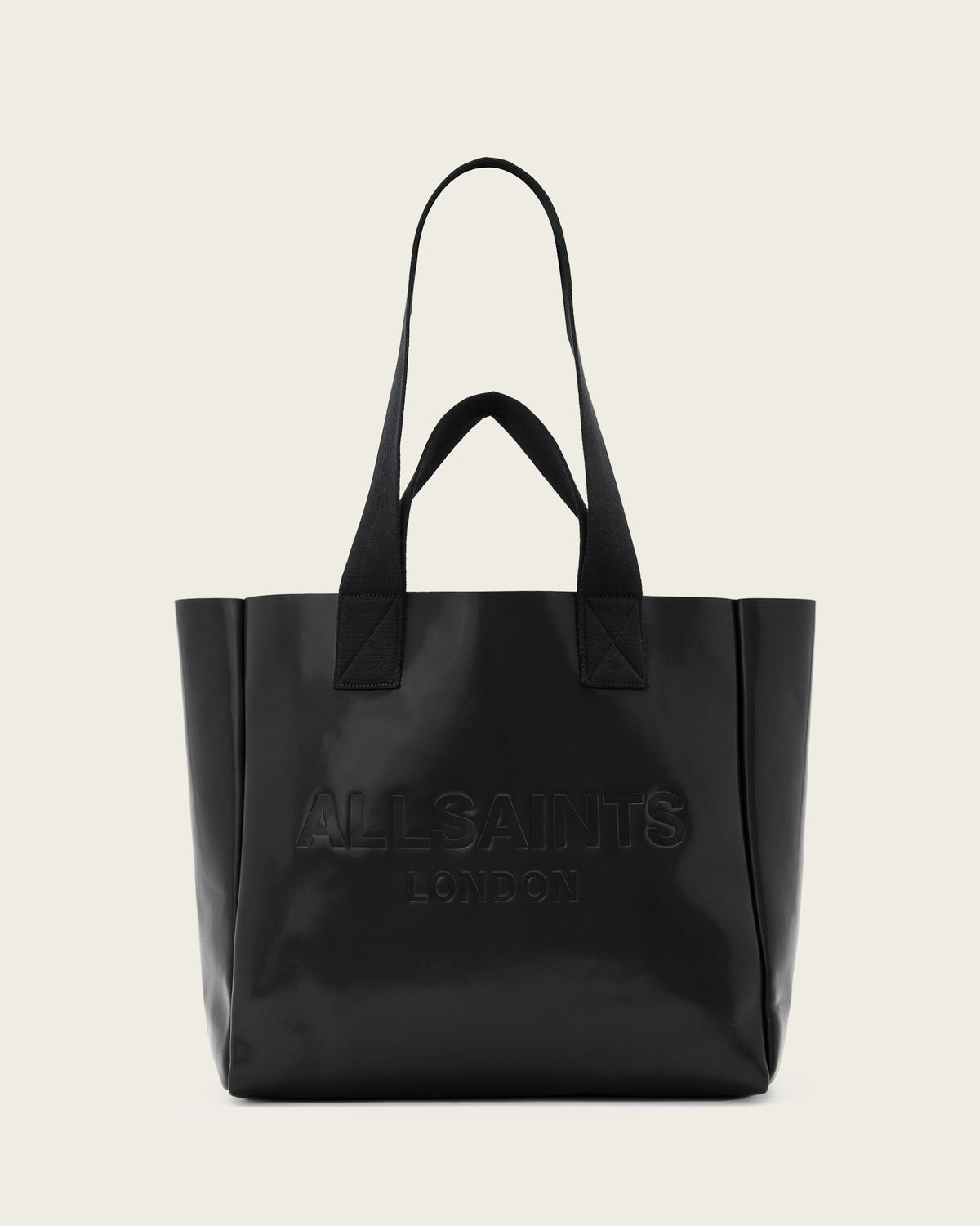 Izzy Embossed Logo Leather Tote Bag