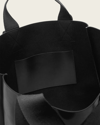 Izzy Embossed Logo Leather Tote Bag