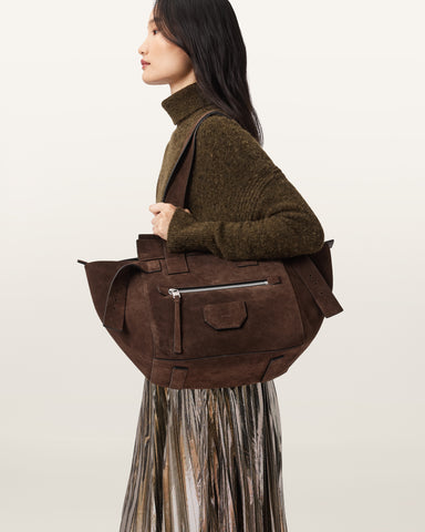 Perez Suede Shoulder Bag
