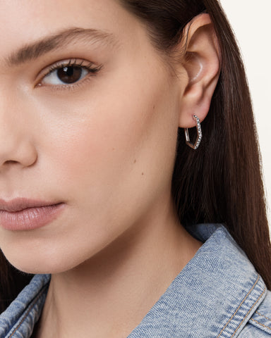 Hattie Hex Hoop Earrings