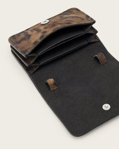 Honore Leopard Print Suede Crossbody Bag