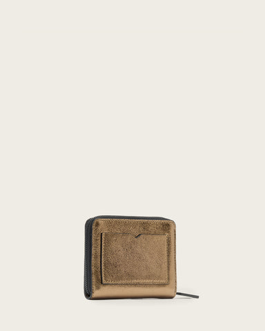 Lena Hex Zip Up Leather Wallet
