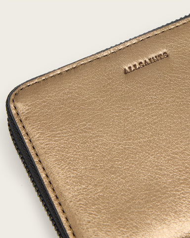 Lena Hex Zip Up Leather Wallet