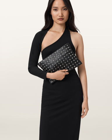 Bettina Embellished Leather Clutch