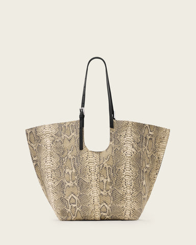 Ara Leather Snake Tote Bag