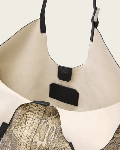 Ara Leather Snake Tote Bag