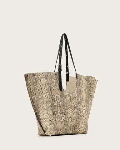 Ara Leather Snake Tote Bag
