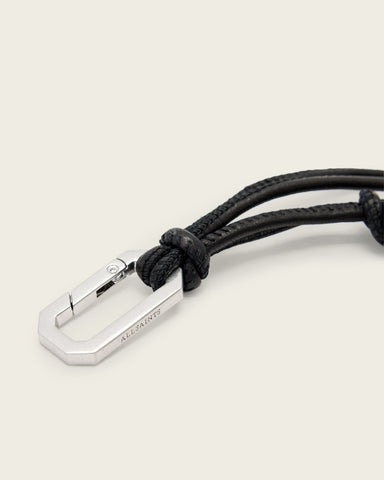 Leather G Cross Keyring