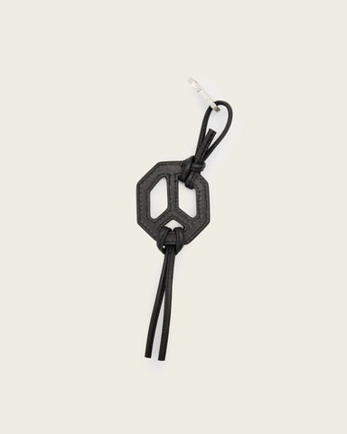 Leather Peace Keyring