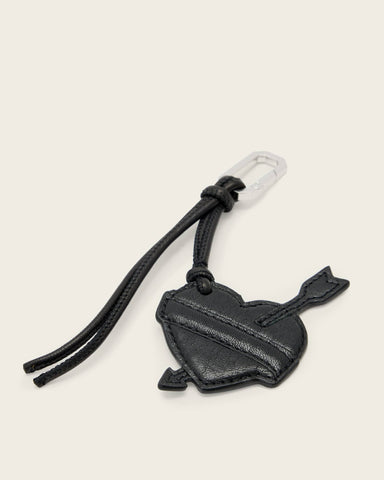 Heart Banner Leather Keyring