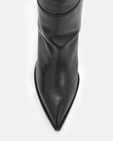 Reina Knee High Pointed Leather Boots