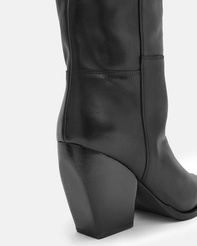 Reina Knee High Pointed Leather Boots