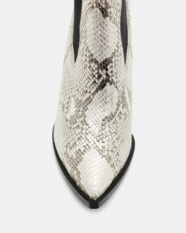 Ria Pointed Snake Leather Boots