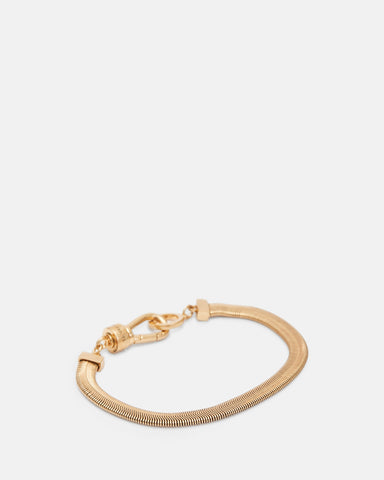 Flat Snake Gold-Tone Bracelet