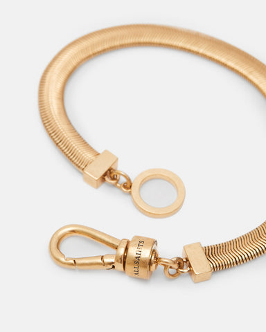 Flat Snake Gold-Tone Bracelet