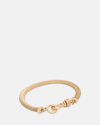 Flat Snake Gold-Tone Bracelet