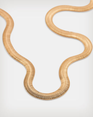 Flat Snake Gold-Tone Necklace