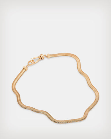 Flat Snake Gold-Tone Necklace