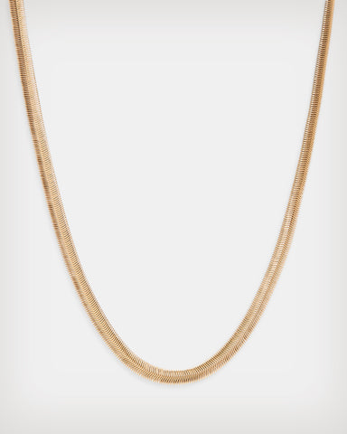 Flat Snake Gold-Tone Necklace