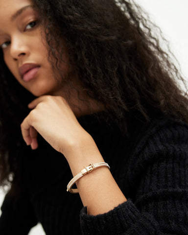 Brea Beaded Buckle Shape Bracelet