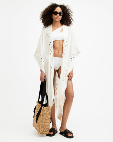 Clarissa Logo Print Ruana Scarf