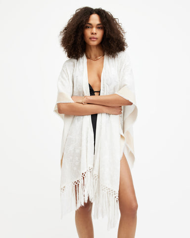 Otto Embroidered Ruana Scarf